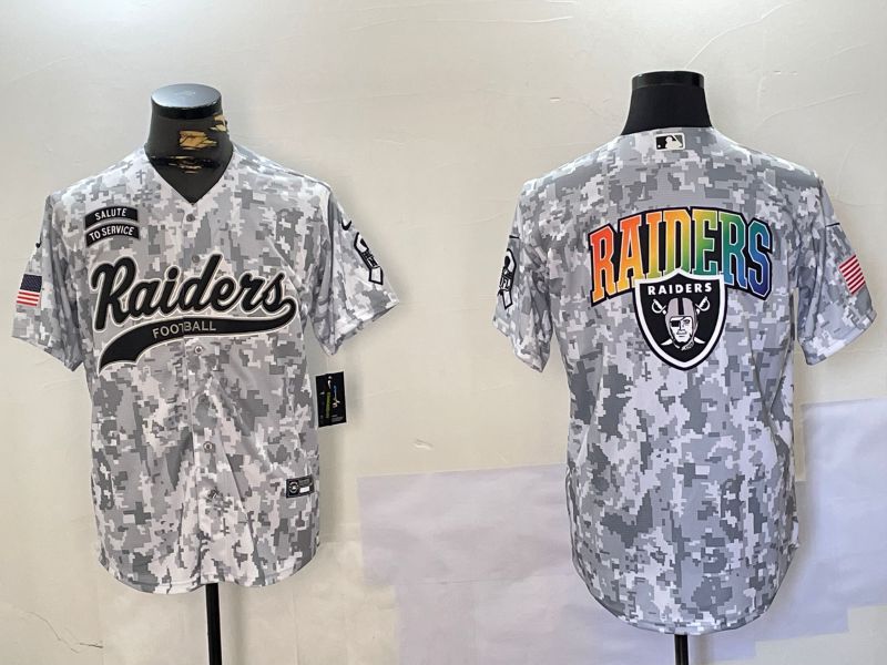 Men Oakland Raiders Blank Nike Arctic Camo 2024 Salute to Service Limited NFL Jersey style 4->oakland raiders->NFL Jersey